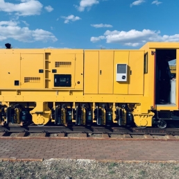 Middle Size rail grinding vehicle for railway turnout and line